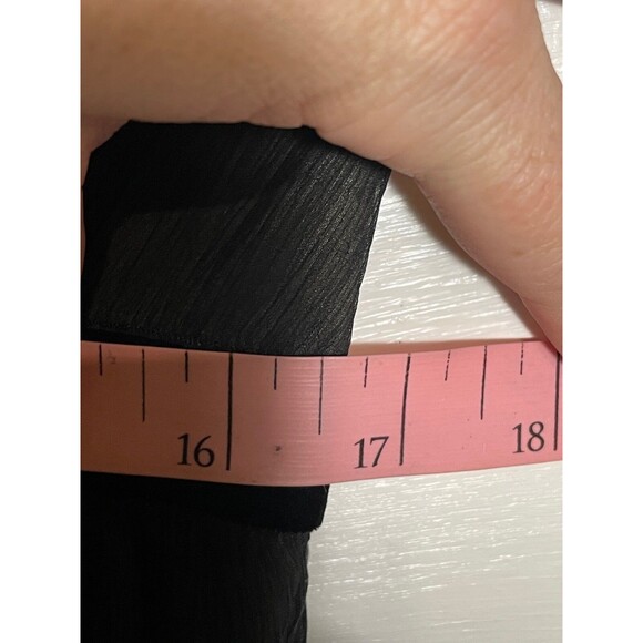 Michael Kors Black Tiered Silk Slip Dress Lace Sheer Tan Y2K 90s Size 10 - Picture 14 of 16